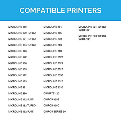 LD Products Compatible Ribbon Replacement for Okidata 52102001 (BK, 6-Pk)