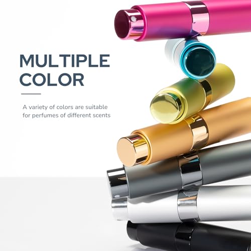 8ml Travel Perfume Bottle Refillable, Atomizer Sprayer for Cologne 3PCS - color: Orange, Yellow, Green