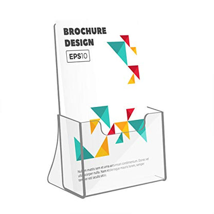 NIUBEE Acrylic Bi-Fold Brochure Holder 8.5 x 5.5, Flyer Holder Stand,2 Pack - size: 8.5" x 5.5", style: 2 Pack