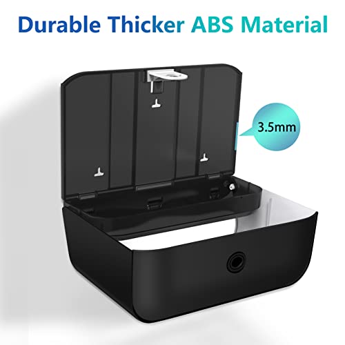 Paper Towel Dispenser Wall Mount No-Drill, Black Commercial, Home Bathroom - color: D-23 Black