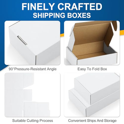 Famagic 9x6x2 Small White Shipping Boxes for Small Business, Gift, 25 Pack - color: White, size: 9x6x2" 25pcs