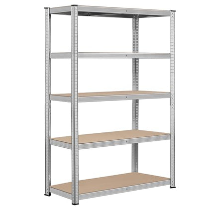 Topeakmart 5 Tier Metal Storage Shelving Unit, 35.5x16x71 Inch Silver - color: Silver, size: 35.5 x 16 x 71 Inch