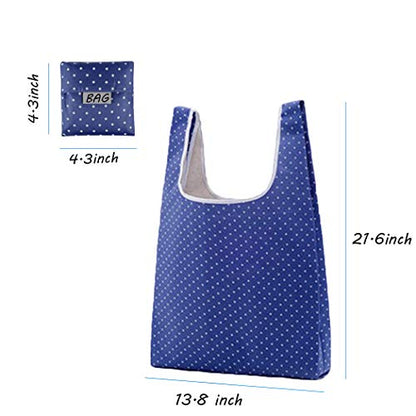 Reusable Grocery Bags Set of 2 Foldable Shopping Tote Bag,Washable,