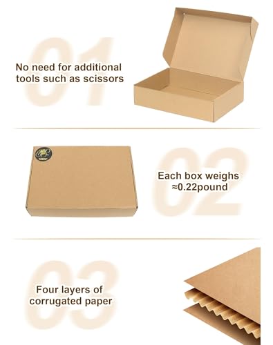 45 Pack Small Shipping Boxes, 9x6x2 Inch Brown Cardboard Boxes for Small Business - color: Brown, size: 9x6x2 inch