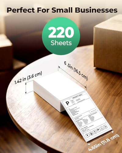 SVANTTO 4x6 Thermal Labels, 220Pcs/Stack, White Shipping Labels - size: 220 Labels