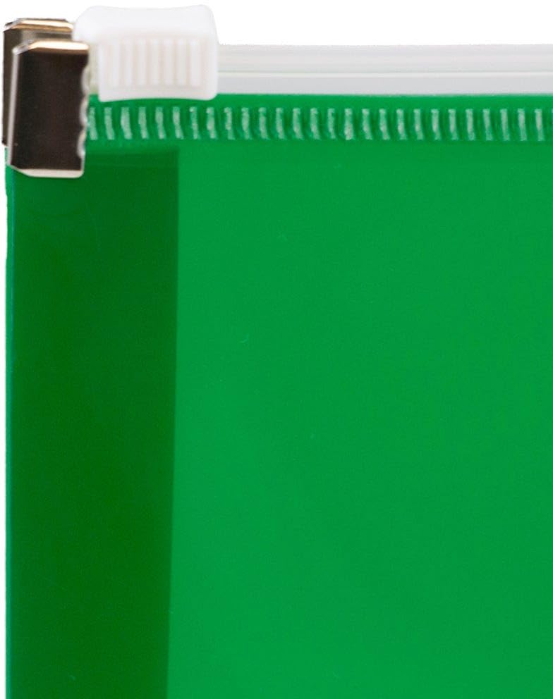 JAM PAPER Plastic Envelopes with Zip Closure - Letter Booklet - 9 3/4 x 13 - Green - 3/Pack - color: Green, size: Letter Size - 3 Pack
