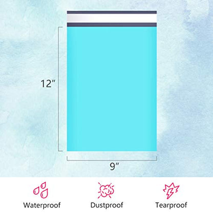 UCGOU Small Poly Mailers 9x12 Inch Teal 200 Pack Plastic Shipping Bags - color: Teal, size: 9X12" 200PC