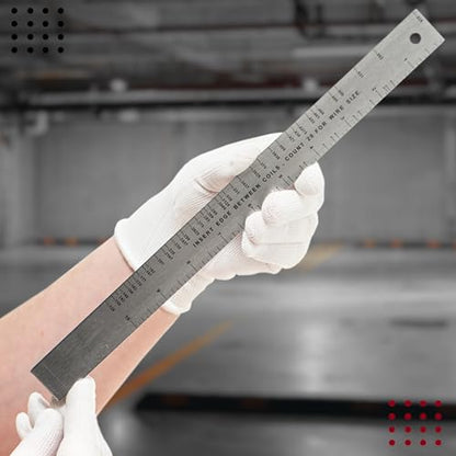Garage Door Torsion Spring Wire Measuring Tool, .125-.625 Steel Gauge