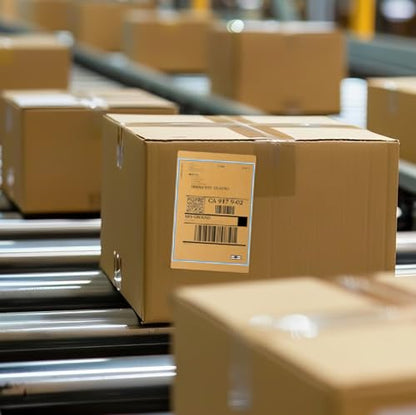 Mini Skater 4 x 6 Thermal Labels for Shipping Package 300 Labels Compatible with Most Thermal Shipping Label Printer (Brown)