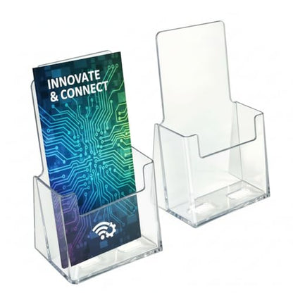 Azar Displays 252012 Acrylic Trifold Brochure Holder Plastic Counter top Organizer 10-Pack, Clear - size: 10-Pack, style: No Business Card Pocket