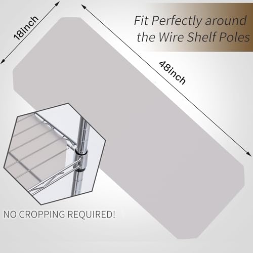 Poofzy Wire Shelf Liner 18" x 48", Set of 5 Gray - color: Gray, size: 18"x48" 5pcs