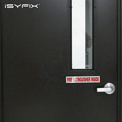 iSYFIX Fire Extinguisher Inside Signs for Vehicles, 9x1.7 Inch, 10 Pack - color: White, size: 9x1.7 (10 Pack)