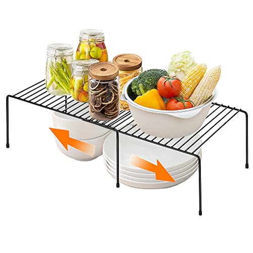 Ravinte 1 Pack Expandable Freezer Shelf Organizer, Black Kitchen Storage - color: Black
