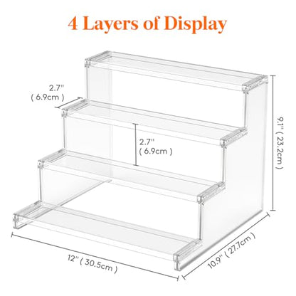 Lifewit 12" Perfume Organizer, Cologne Stand Tool-Free Assembly, 2 Pcs - color: Clear, size: 12 Inch,2 Pcs