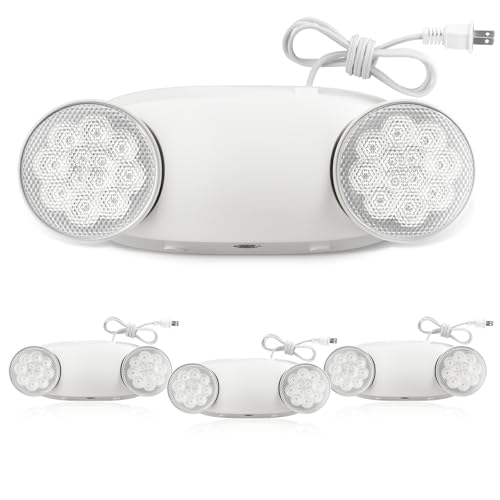 FREELICHT 4 Pack Led Emergency Lights with Round Head, 4FT Plug in Cord - size: 4 pack