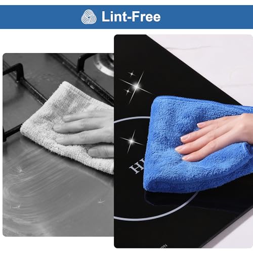 JOYMOOP Microfiber Cleaning Cloth, 18 Piece Set, Medium, Blue - color: L