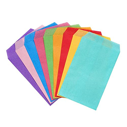 Quotidian Sky Blue Flat Greaseproof Paper Bags 5x7 in, 100 Count - color: Sky Blue