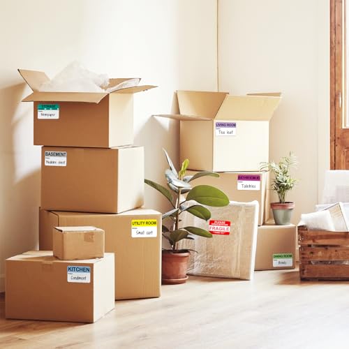 Each Measures 2” x 3”, 600 Writable Moving Labels for Boxes - color: 20-colors