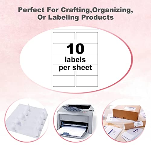 BESTEASY 10-UP Address Labels,/Address Mailing Labels 1000 Sheets Shipping Sticker Labels Compatible Laser/Ink Jet Shipping Labels(10000 Labels) - size: 1000 sheets, style: 10 up-2"x4"
