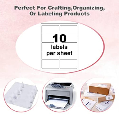 BESTEASY 10-UP Address Labels,/Address Mailing Labels 1000 Sheets Shipping Sticker Labels Compatible Laser/Ink Jet Shipping Labels(10000 Labels) - size: 1000 sheets, style: 10 up-2"x4"