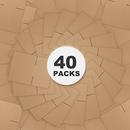 CRUGLA 40 Packs Shipping Boxes 8x6x4, Cardboard Boxes for Small Business, Corrugated Mailing Box Bulk for Packaging - size: 8x6x4 Inch