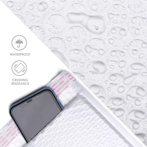 Metronic 1000 Pack Bubble Mailer 4X8 Inch White, Usable Size 4x7 - color: White, size: 4x8" 1000 pc