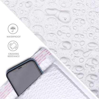 Metronic 1000 Pack Bubble Mailer 4X8 Inch White, Usable Size 4x7 - color: White, size: 4x8" 1000 pc