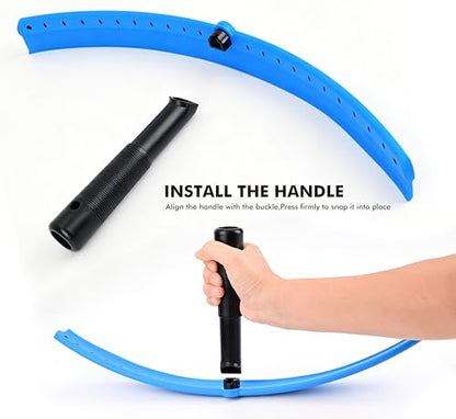 FOSHIO Window Squeegee with 18-Inch Large TPU Blade, All-Purpose Shower Squeegee for Glass Doors, Car Windows, Windshield, PPF Installation, Streak-Free Tile Wall Glass Cleaner Tool