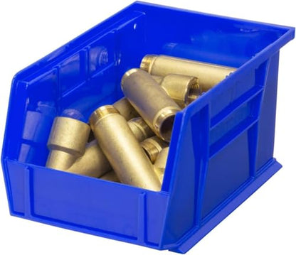 Akro-Mils 30237 AkroBins Plastic Storage Bins, 9"x6"x5", Blue, 12-Pack - color: Blue