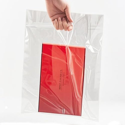 Dyfhoju clear gift bags with handles 15" x 18" Merchandise Bags 50 Pack for Retail, Gifts ，Shows，vendor events, gift-giving, book signings - color: Clear, 15x18 inch, 50 pcs
