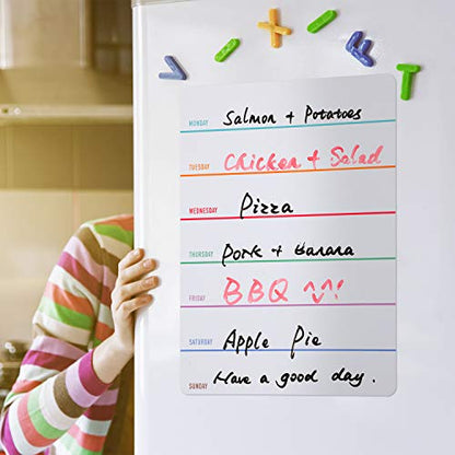 Outus 2 Pieces Magnetic Weekly Dry Erase Boards Erasable, Chic Style - style: Chic Style