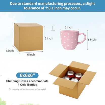 Famagic Small Shipping Boxes 6x6x6 for Shipping, Balls, Brown Boxes 10 Pack - color: Brown, size: 6x6x6 inch