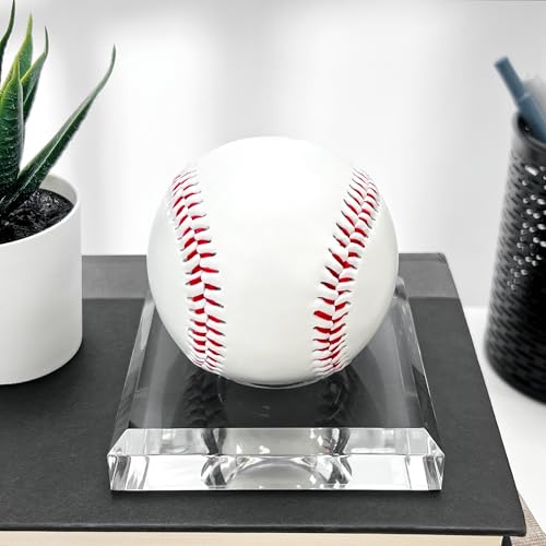 Plymor 3.5" W x 3.5" D Clear Square Egg/Sphere Base (1.875" Hole) - size: 3.5" x 3.5" x 0.75" (1.875 Dia.)