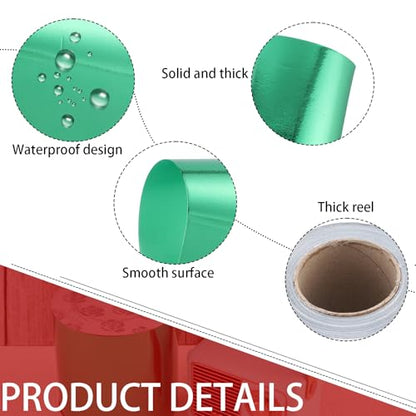 4inch x 50 Yards Shiny Green Waterproof Ribbon,Curling Ribbon for Gifts Package Wrapping,Crafting. - color: Green, size: 4inch x50yards
