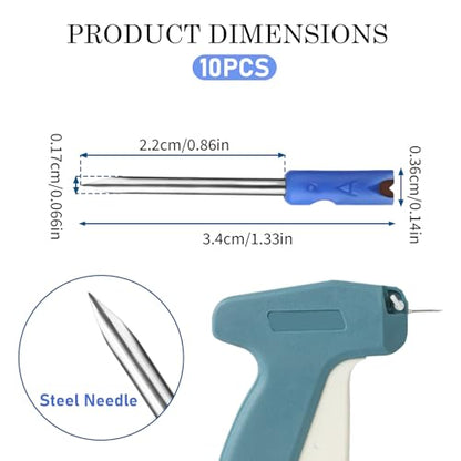 10 Pack Standard Tagging Needles, Replacement Needles for Clothing Retail Tagging, Price Tag Needles, Micro Tag Needles