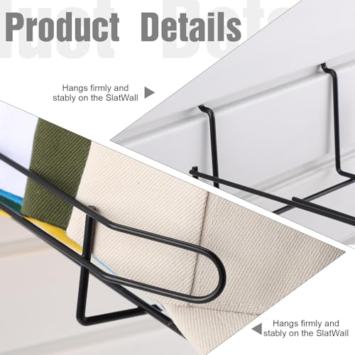 Yexiya 4 Pcs Slatwall Hat Display Wire Baseball Hat Rack Black Organizer