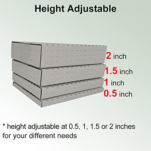 50 Pack 11.125x8.625x2'' Easy-Fold Corrugated Mailers, Height adjustable Small Shipping Boxes for Packaging Mailing comic books magazine, white (W1182E50) - size: 11.125x8.625x2''