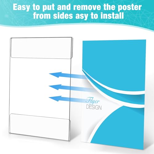 Maitys 24 Pcs Acrylic Wall Mounted Sign Holder Vertical Clear, 6 x 4 Inch - color: Vertical Style, size: 4 x 6 Inch