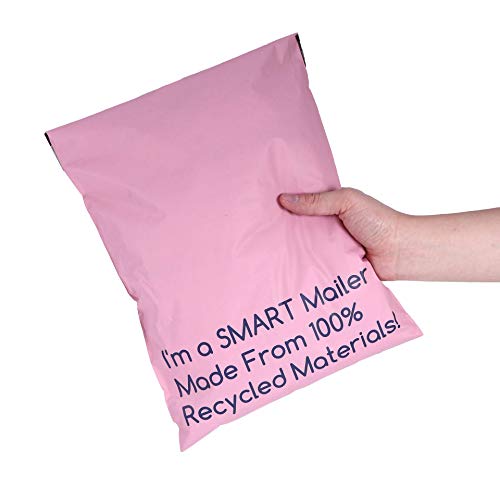 200 Count, 10x13 inch 100% Recycled Poly Mailers Eco Friendly Packaging Envelopes Supplies Mailing Bags 2.5 Mil Thick - SMART Mailer - size: 10"x13" (200 Mailers)