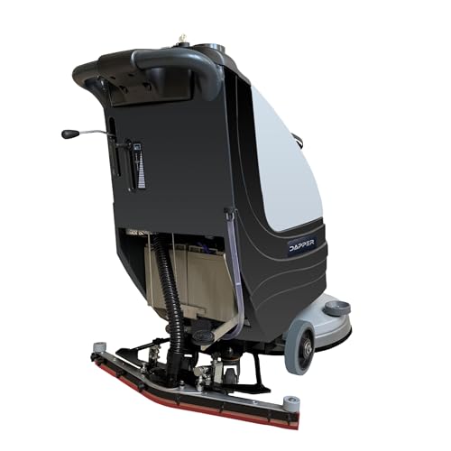 Battery Powered Walk Behind Floor and Carpet Scrubber Buffer Polisher, 19" Brush, 30" Squeegee Width, 13.5 gal Tank, Dual Brushes (Hard & Soft) and 3 Scouring Pads, 220 RPM - size: 19" Manual