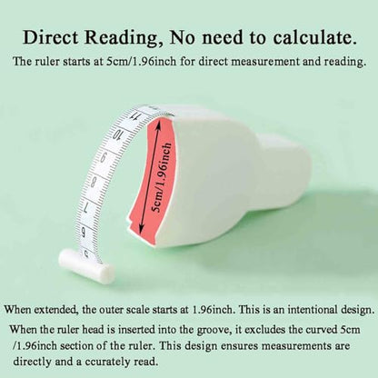 Perfect Body Tape Measure - 60 Inch Automatic Telescopic Tape Measure - Retractable Measuring Tape for Body: Waist, Hip, Bust, Arms, and More (White & Black- 60 inch)