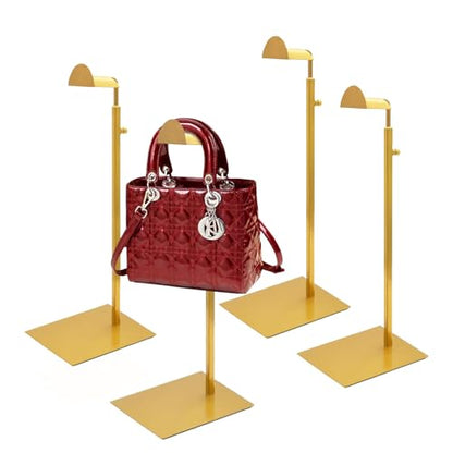 4 Pack Purse Display Stand,Gold Handbag Display Stand,Adjustable - color: Gold (Pack4)