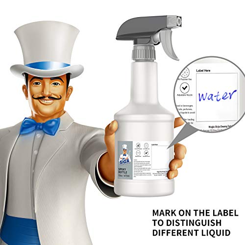 MR.SIGA 16 oz Empty Plastic Spray Bottles for Cleaning Solutions, 3 Pack - size: 470ml, 3 Pack