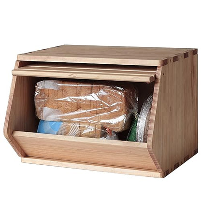 Stackable Solid Wood Storage Chests, Modular Bins with Lids, 15.5"W - size: 15.25"D x 15.5"W x 12.25"H