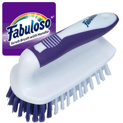 Fabuloso Compact, White and Purple, Scrub Brush w/Handle 5.5 Inch, (Pack of 12) - size: Scrub Brush w/ Handle (Pack of 12)