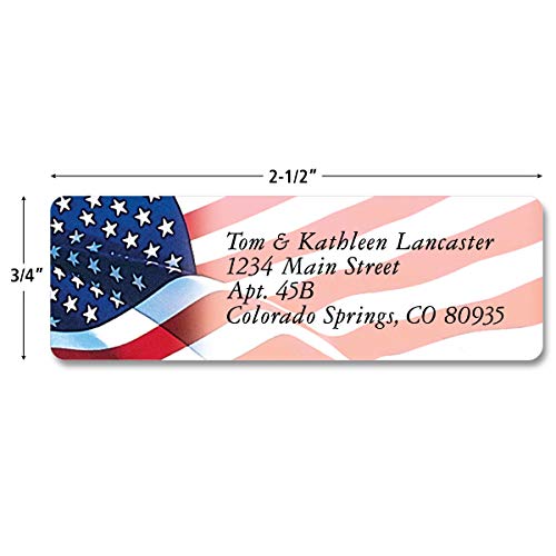 Colorful Images Patriotic Rolled Address Labels - color: Glory