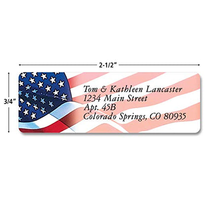 Colorful Images Patriotic Rolled Address Labels - color: Glory
