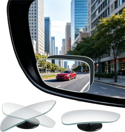 JOYTUTUS Blind Spot Mirror 2 Pack HD Frameless Convex Glass for Wide Angle View and Safer Lane Changing Compatible with Cars SUVs Trucks RVs Easy Stick On & Long Lasting Durability - size: Wedge-Shaped