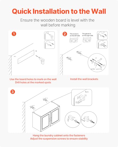 VEVOR Laundry Room Wall Cabinet, 2-Tier Wall Mounted Hanging Cabinet with Adjustable Shelf, Cupboard Storage with 2 Doors, for Kitchen, Bathroom, Laundry, 11.8 x 23.6 x 23.6 in (D x W x H), White - size: 24 Inch, style: 2 Doors