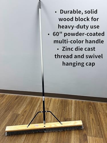 Pbma36004 Heavy Duty 36" Multi-Surface Push Broom with Silver/Black Handle